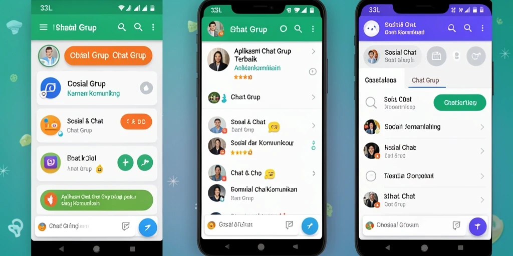 Antarmuka intuitif 33L dengan fungsi Chat Grup yang lengkap.