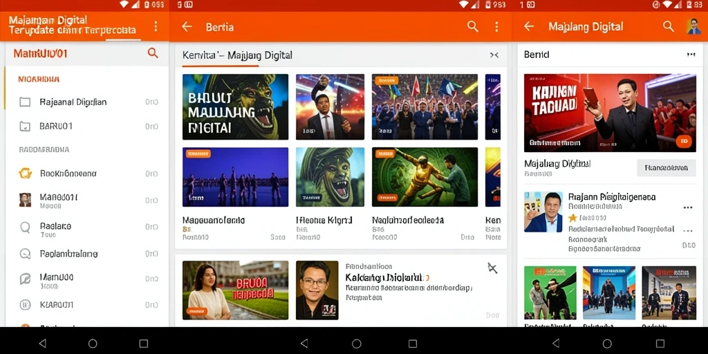 Tampilan antarmuka aplikasi BARU01 dengan berita terbaru.
