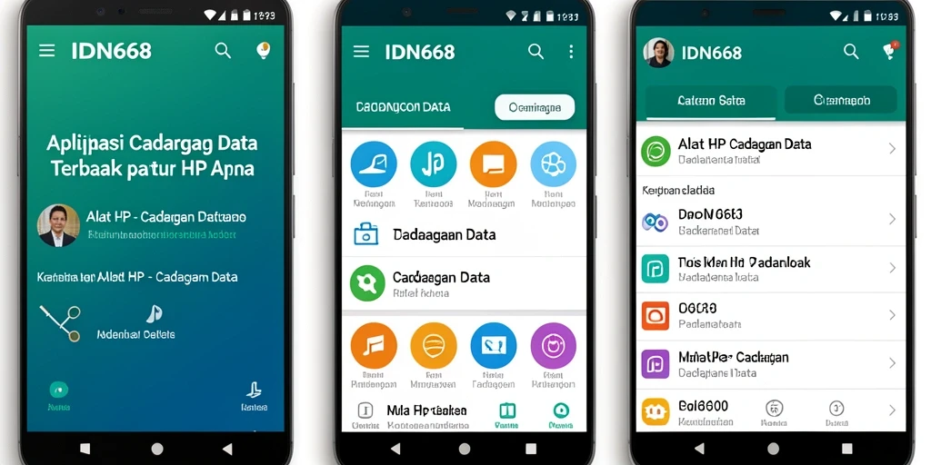 Tampilan antarmuka IDN668 untuk cadangan data yang mudah digunakan.