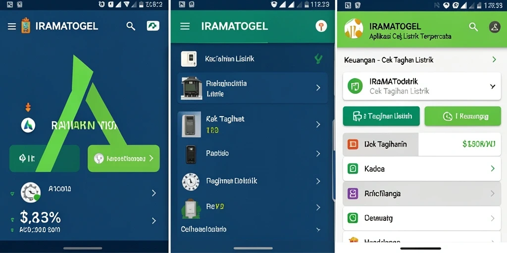 Tampilan utama aplikasi IRAMATOGEL untuk cek tagihan listrik.