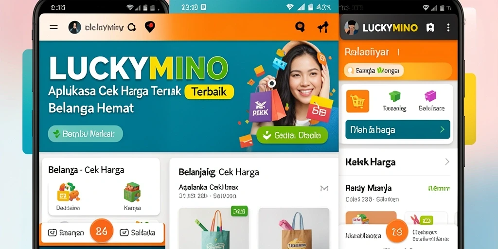Antarmuka LUCKYMINO yang sederhana dan fungsional untuk cek harga.
