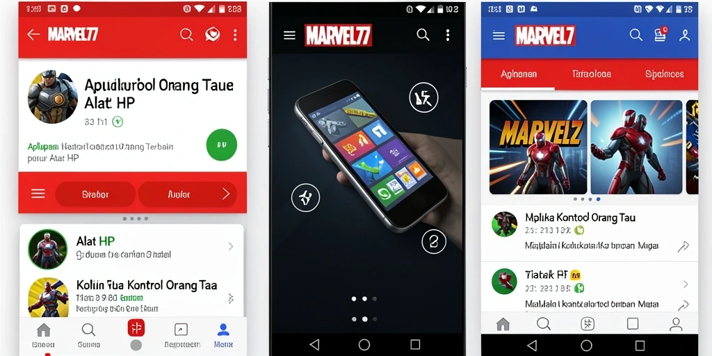 Tampilan antarmuka MARVEL77 yang sederhana dan mudah dipahami.