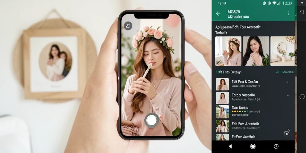 Antarmuka MG525 untuk Edit Foto Aesthetic yang menarik dan mudah digunakan.