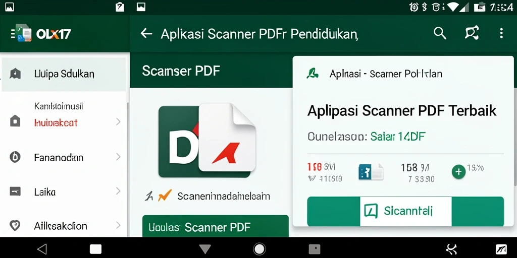 Antarmuka OLX17 yang sederhana dan fungsional untuk pemindaian PDF.