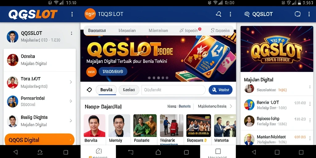 Antarmuka aplikasi QQSLOT yang sederhana dan informatif.