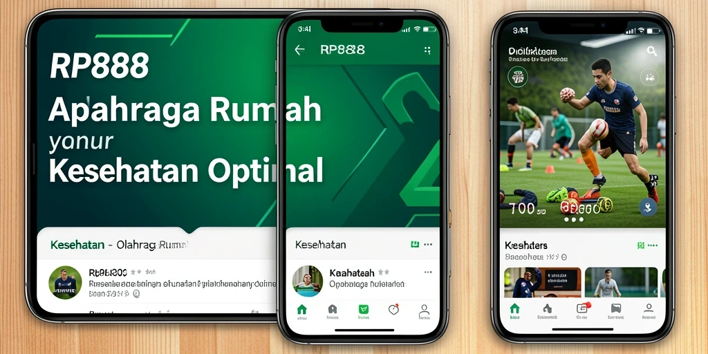 Antarmuka RP888 menampilkan berbagai pilihan olahraga untuk dilakukan di rumah.