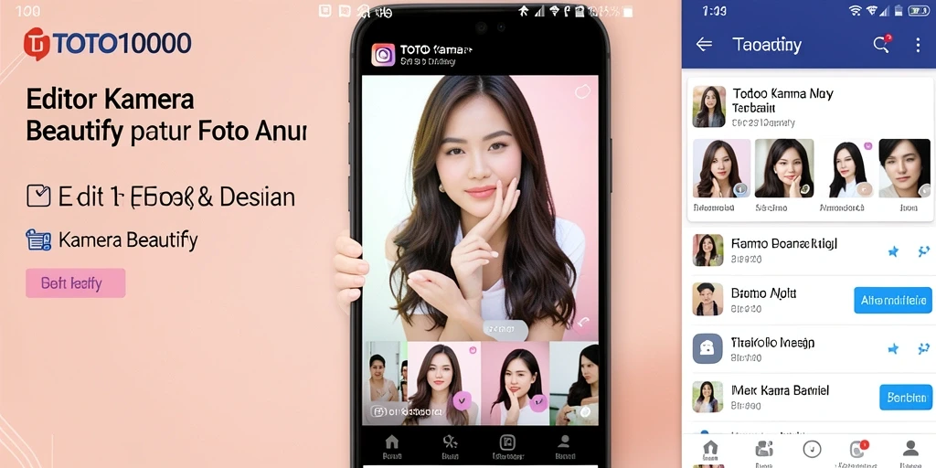 Antarmuka aplikasi TOTO1000 yang intuitif dan mudah digunakan untuk editing foto.