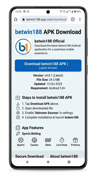 Unduh dan Instal APK betwin188 Secara Resmi
